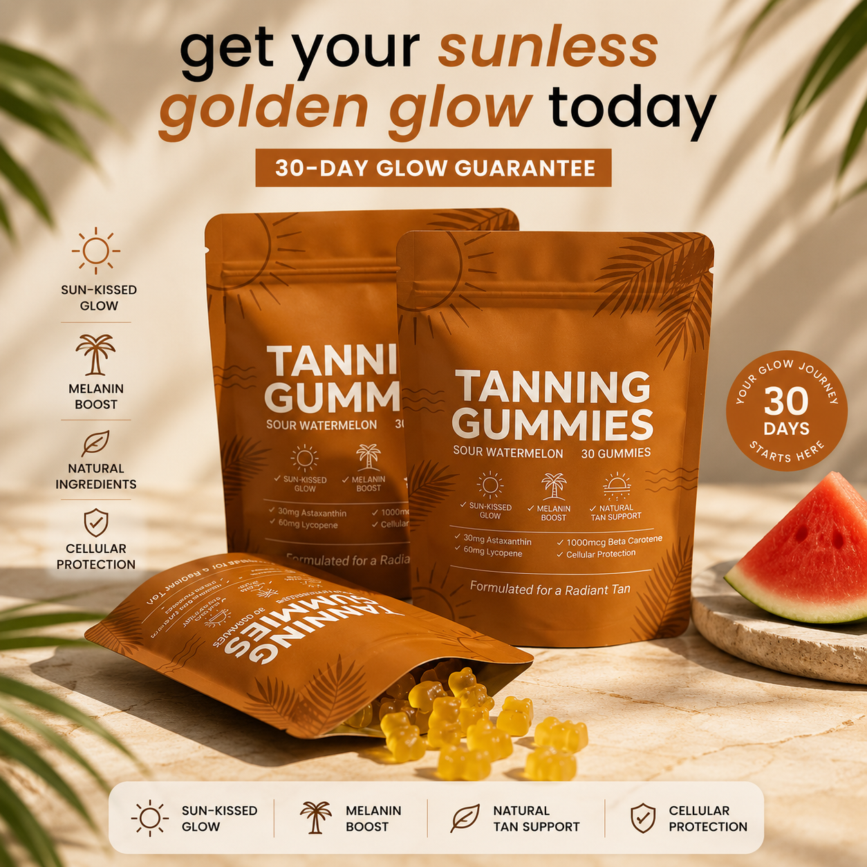 Tanning Gummies – Natural Glow from Within